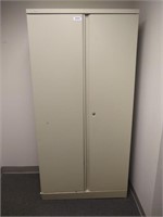 Putty Metal Storage Cabinet w/4 Shelves