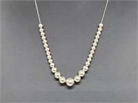 .925 Sterling Silver Beaded Chain