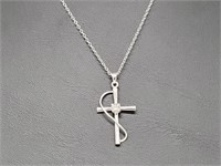 .925 Sterling Silver Cross Pend & Chain