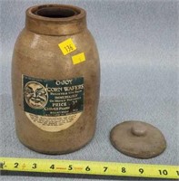 O-Joy Corn Wafers Stoneware Jar