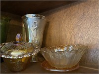 (4) Carnival Glass