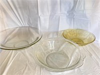 3 Pcs. Depression and Glass Serving/Fruit Bowls