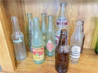10 Pcs. Vintage Soda Bottles