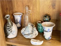 Variety of Pottery Vases, cups and more