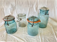 4 Pcs. Ca. 1923-1933 Mason Ball Jars