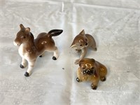 H & R Miniature Porcelain  Animal Figurines