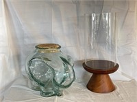 Glass Candle Holder and Elephant