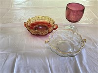 Variety of late Mid-Century Candy Dishes & Goblet