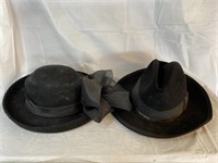 Antique Fedora Hat and Ladies Church Hat