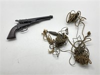 Vintage Fishing Sinkers and Miniature Play Gun