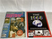 Vintage Sports Magazine and Time Magazine