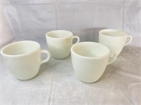 4 Pcs. Pyrex and Corning Ware Milk Glass Mugs