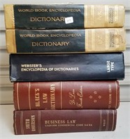 Lot Of 5 Vintage Dictionary's