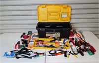 Plastic Carry Toolbox Full Of Electrical Tools