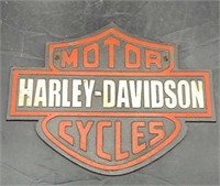 Cast Iron Harley Sign