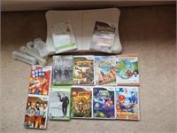 Wii Fit Board, Remote Holders & Games lot