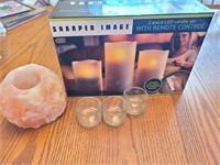 Lot of Candles-3 pc sharper image, 1 candle, 3