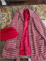 Ladies Ambition Size L red Coat with red hat