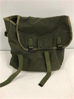 Canvas back pack.