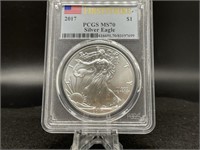 2017 Silver Eagle (MS70 in First Strike PCGS Holde