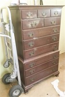 Tallboy Chest of Drawers, Nail Holes on Top