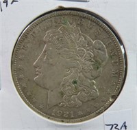 1921 MORGAN SILVER DOLLAR