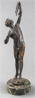 Joseph Uphues 'Bogenschutze' Bronze Figure