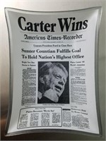 Glass "Carter Wins" Coin Tray