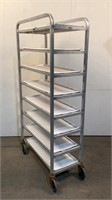 National Cart Co Aluminum Rolling Bakers Rack