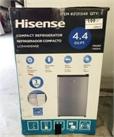 HISENSE 4.4 CU FT COMPACT FRIDGE