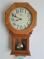 Modern Oak Regulator Wall Clock