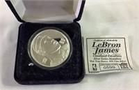LeBron James one troy ounce fine silver round