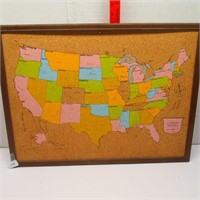 Old Cork Board Of The States