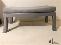 Gray Upholstered Bench