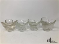 Vintage Boda 'Tulip' crystal glass candle holder