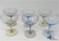 Multicolored Champagne Glasses