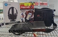 ELECTRONIC LOT, DVD, HEADPHONES, CUP CALL