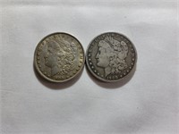 (2) 1900 Morgan Dollars
