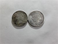 (2) 1924 Peace Dollars