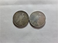 1925, 1935 Peace Dollars