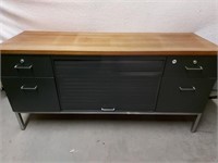 OFFICE CREDENZA WITH ROLL DOWN FRONT