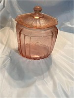 Jeanette Glass Company Open Rose Cookie Jar