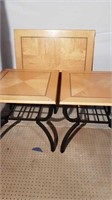 PAIR OF END TABLES + COFFEE TABLE TOP ONLY