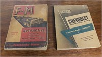 1945 AUTOMOTIVE PARTS CATALOGUE + 1955 CHEVY BOOK
