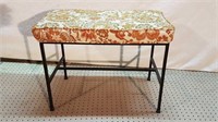 METAL FRAME BENCH WITH PADDED SEAT