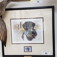BLACK LAB WITH GREEN WING TEAL PRINT BY MILLEN