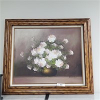 FLORAL PICTURE BY RENE COX-OIL ON CANVAS