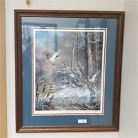 "BUSTING OUT" 1991 BY HAROLD ROE-FRAMED PRINT