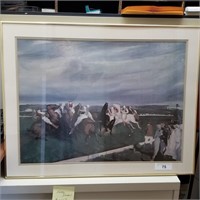 POLO GAME IN ACTION FRAMED PRINT