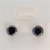 $1000 14K  Black Diamond(1.3ct) Earrings